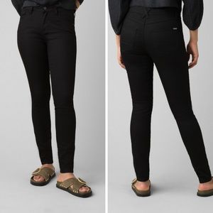 Prana Oday Jeans High Rise Skinny Black Denim 2 / 26 short inseam
